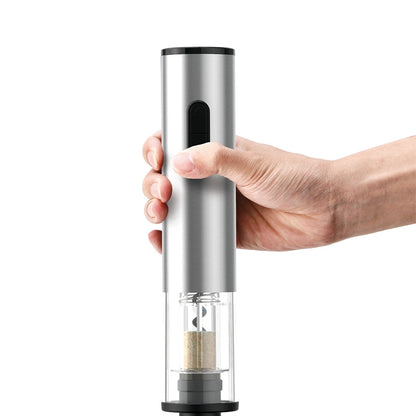 Electric Wine Opener Set (Wine Pourer, Vacuum Stopper, Foil Cutter & Stand).